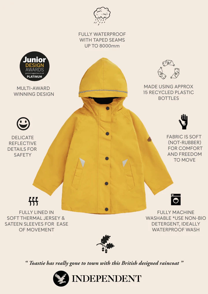 Töastie YELLOW WATERPROOF RAINCOAT