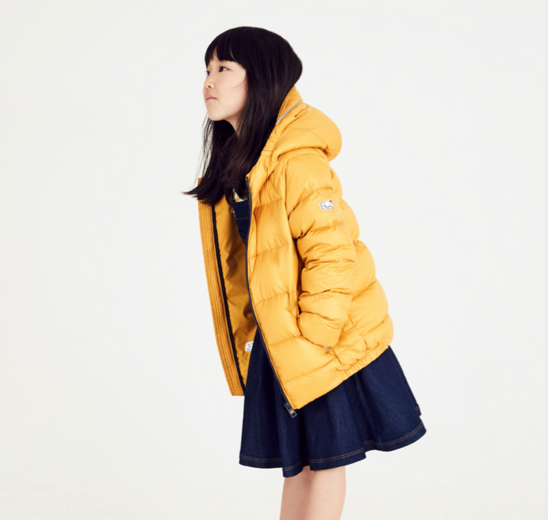  Töastie sustainable puffer jacket for kids ochre