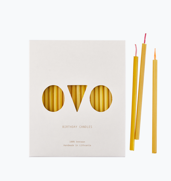 Ovo things Candles are handmade in Lithuania from local farmers' beeswax, they are natural and non-toxic, no artificial color or scent is added. 