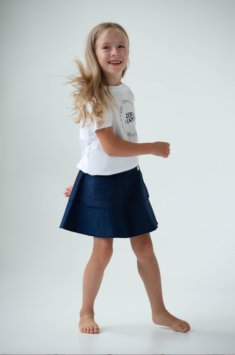 Upcycled Dark Denim skirt
