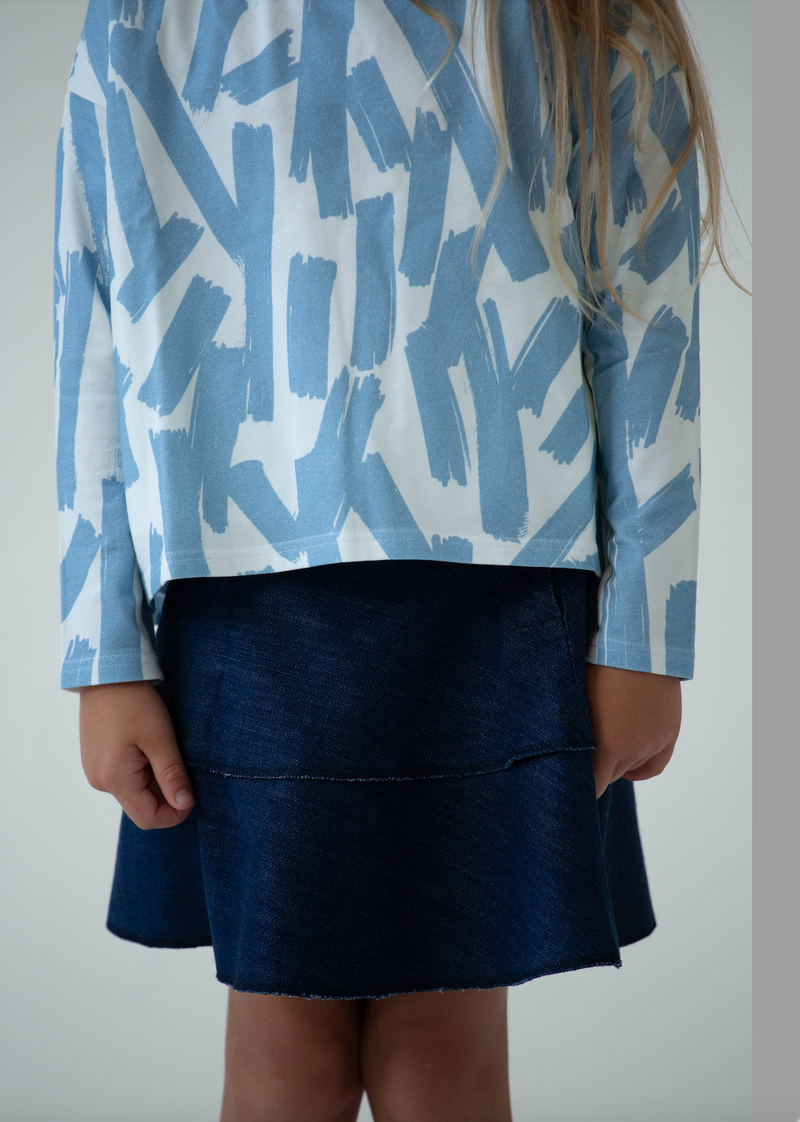 Upcycled Dark Denim skirt