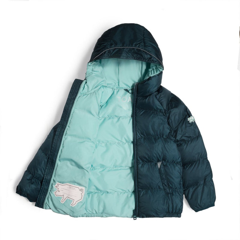  Töastie sustainable puffer jacket forest green